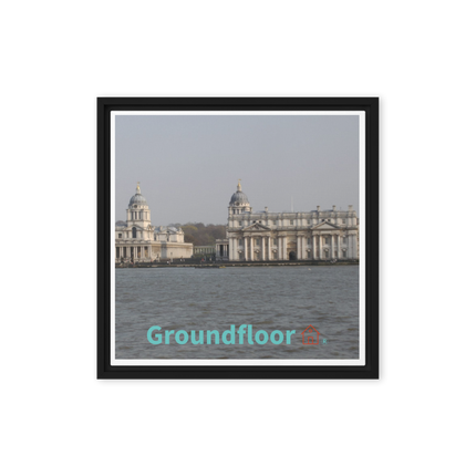 Riverside Beauty Framed canvas with Groundfloor with House Logo
