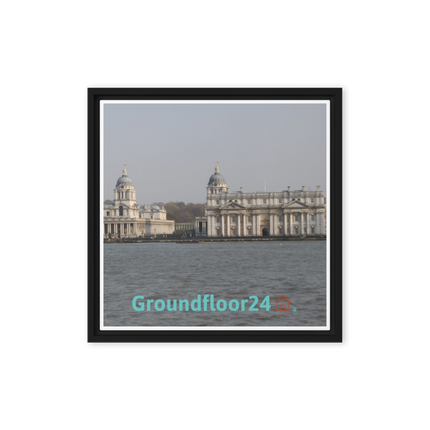 Riverside Beauty Framed canvas with Groundfloor24 with House Logo