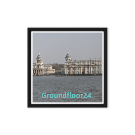Riverside Beauty Framed canvas with Groundfloor24 without House Logo