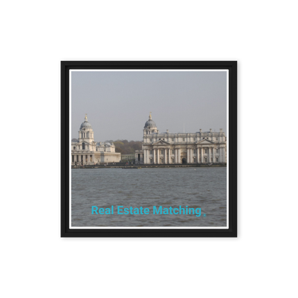Riverside Beauty Framed canvas with realestatematching without key Logo