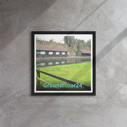 Lakeside Serenity Framed canvas with Groundfloor24 without House Logo