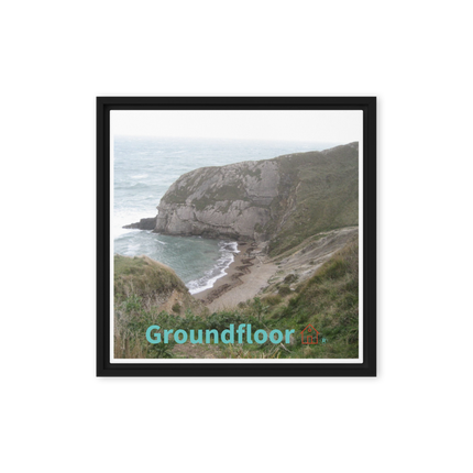 Sea & Hills Framed canvas with Groundfloor with House Logo