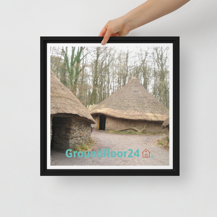 Village Charm Framed canvas with Groundfloor24 with House Logo