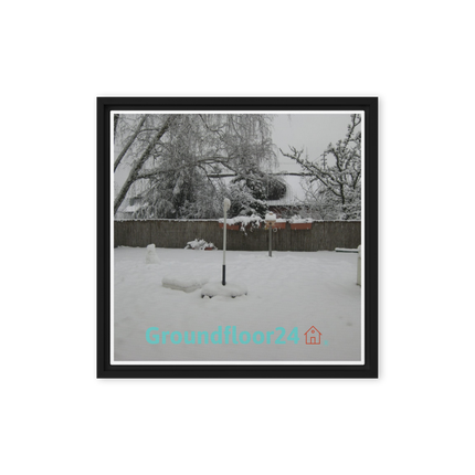 Winter Wonderland Framed canvas with Groundfloor24 with House Logo