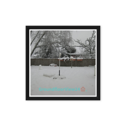 Winter Wonderland Framed canvas with groundfloorview24 with House Logo