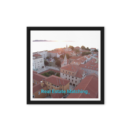 Roof Sunset View Framed canvas with realestatematching without key Logo
