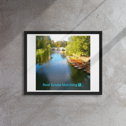 Beautiful Nature Framed canvas with realestatematching with key Logo