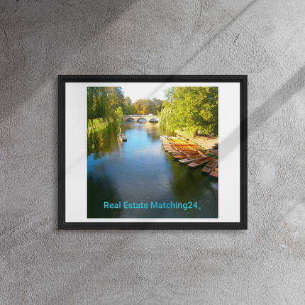 Beautiful Nature Framed canvas with realestatematching24 without key Logo