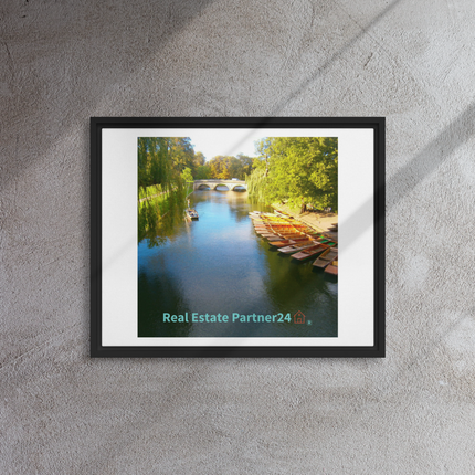 Beautiful Nature Framed canvas with realestatepartner24 with house Logo
