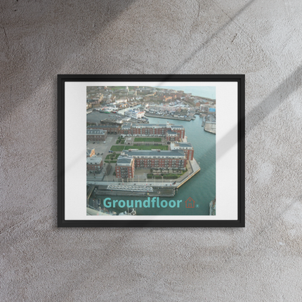 Nice City Framed canvas with Groundfloor with House Logo