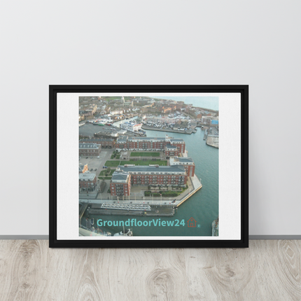 Nice City Framed canvas with groundfloorview24 with House Logo