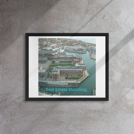 Nice City Framed canvas with realestatematching without key Logo
