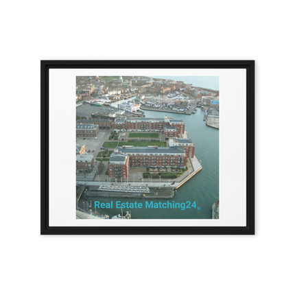 Nice City Framed canvas with realestatematching24 without key Logo