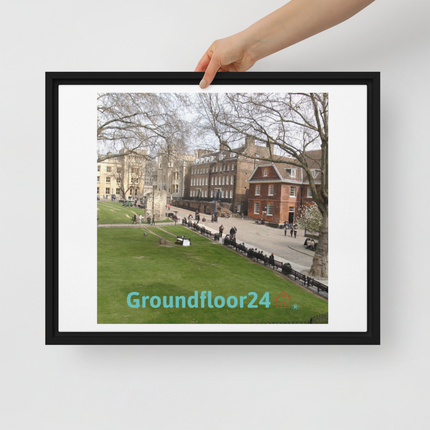 Beautiful Park Framed canvas with Groundfloor24 with House Logo