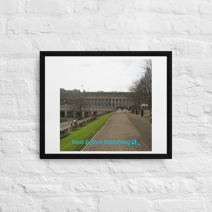 Majestic Palace Framed canvas with realestatematching with key Logo
