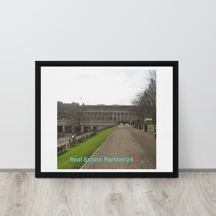 Majestic Palace Framed canvas with realestatepartner24 with house Logo