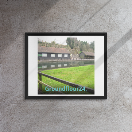 Lakeside Serenity Framed canvas with Groundfloor24 without House Logo