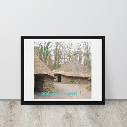 Village Charm Framed canvas with groundfloorview24 with House Logo
