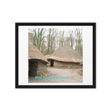 Village Charm Framed canvas with realestatepartner24 with house Logo