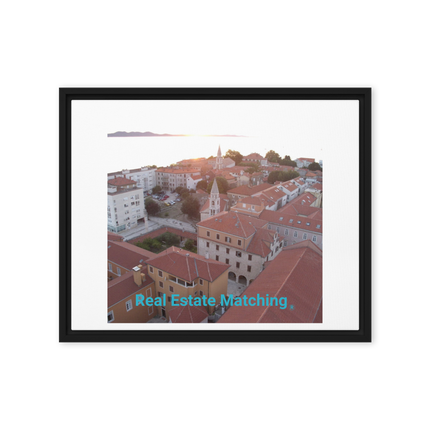 Roof Sunset View Framed canvas with realestatematching without key Logo