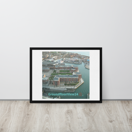 Nice City Framed canvas with groundfloorview24 with House Logo