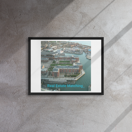 Nice City Framed canvas with realestatematching without key Logo