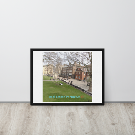 Beautiful Park Framed canvas with realestatepartner24 with house Logo