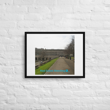Majestic Palace Framed canvas with realestatematching with key Logo