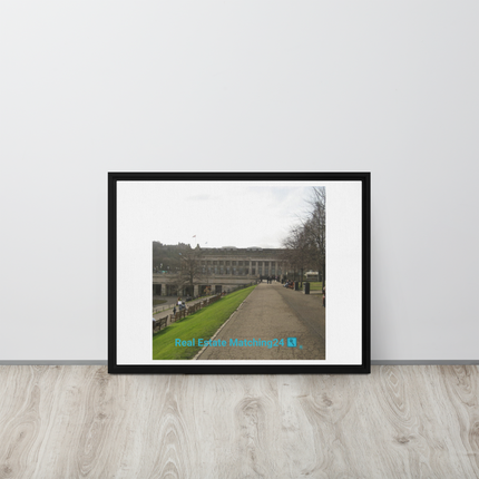 Majestic Palace Framed canvas with realestatematching24 with key Logo