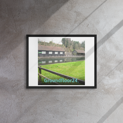 Lakeside Serenity Framed canvas with Groundfloor24 without House Logo