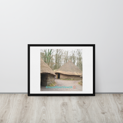 Village Charm Framed canvas with groundfloorview24 with House Logo