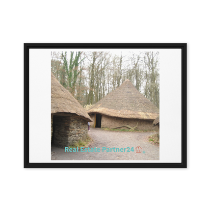 Village Charm Framed canvas with realestatepartner24 with house Logo