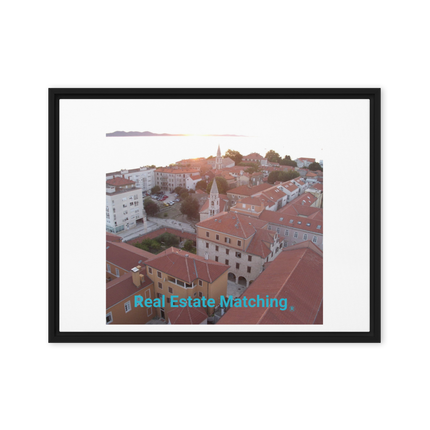 Roof Sunset View Framed canvas with realestatematching without key Logo