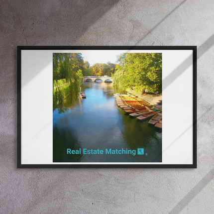 Beautiful Nature Framed canvas with realestatematching with key Logo
