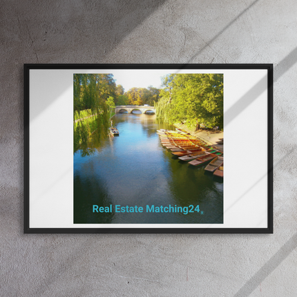 Beautiful Nature Framed canvas with realestatematching24 without key Logo