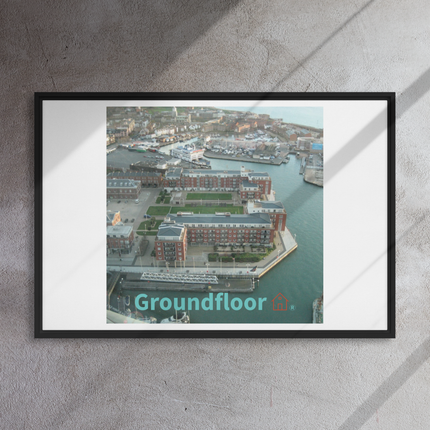 Nice City Framed canvas with Groundfloor with House Logo