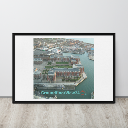 Nice City Framed canvas with groundfloorview24 with House Logo