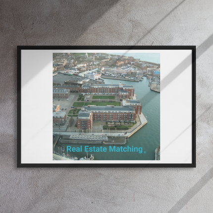 Nice City Framed canvas with realestatematching without key Logo