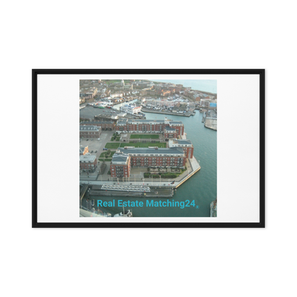 Nice City Framed canvas with realestatematching24 without key Logo