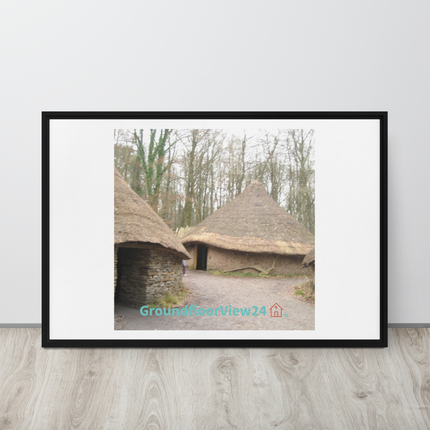 Village Charm Framed canvas with groundfloorview24 with House Logo
