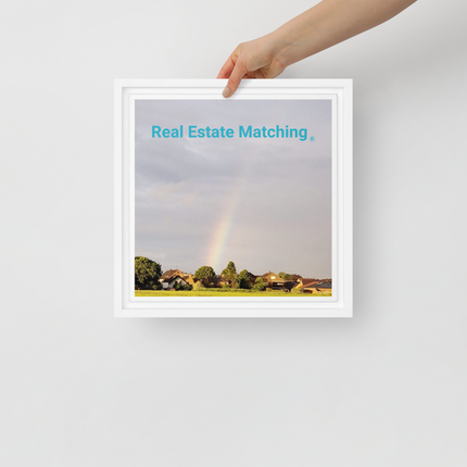 The Rainbow Sinari Framed canvas with Real Estate Matching Logo