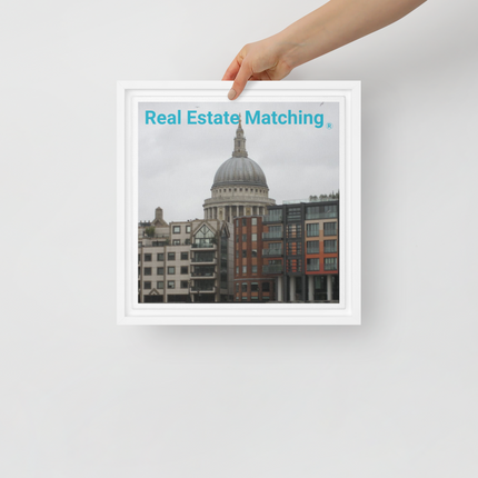 St. Paul's Cathedral Framed canvas with Real Estate Matching Logo