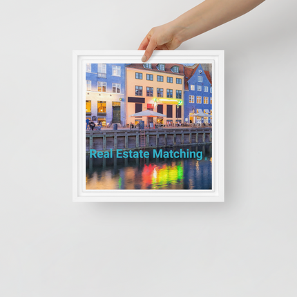 Nyhavn Framed canvas with Real Estate Matching Logo