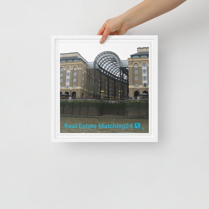 Hay's Galleria Framed canvas with Real Estate Matching24 Logo