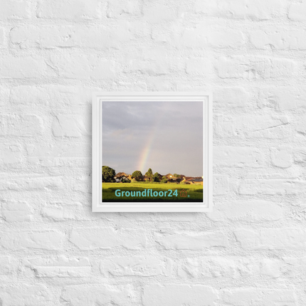 The Rainbow Sinari Framed canvas with Groundfloor24 Logo