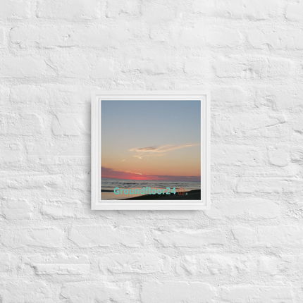 Sunset Sinari Framed canvas with Groundfloor24 Logo