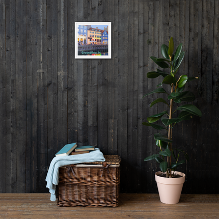 Nyhavn Framed canvas with Groundfloor24 Logo