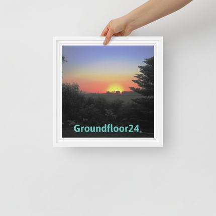 Beautiful Sunset Sinari Framed canvas with Groundfloor24 without House Logo