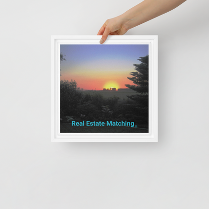 Beautiful Sunset Sinari Framed canvas with realestatematching without key Logo