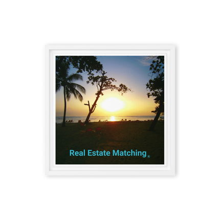 Beautiful Sea View Framed canvas with realestatematching without key Logo
